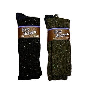 Wise Blend Women’s Merino Wool Socks, 2 Pairs, Size 6-9, NWT